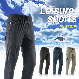 [국산] 밴드형 경량 트레이닝바지 여름 스판 밴딩 트레이닝복 츄리닝 운동복 체육복 헬스복 아웃도어바지