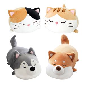 모찌모찌 강아지 고양이 시바견 허스키 까망 베르 동물 쿠션 애착 인형 M