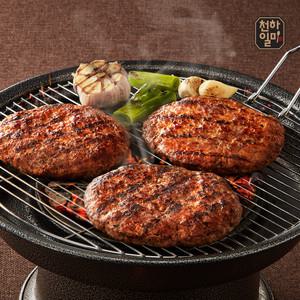 천하일미 홍석천 이원일 국내산 직화떡갈비 전통 매콤 4팩 20팩 (1팩2장) 맛선택 떡갈비 패티