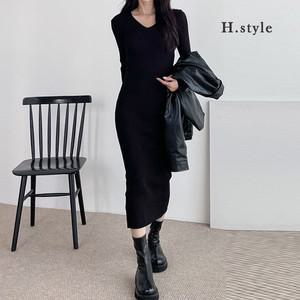H스타일CNC어텀골지롱OPS 가을 OPS 원피스 홈웨어 라운지 하객룩 쉬폰