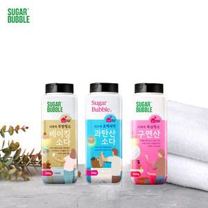 슈가버블 베이킹소다 500g + 과탄산소다 500g + 구연산 500g 세트 / 용기형 청소 다목적 세제