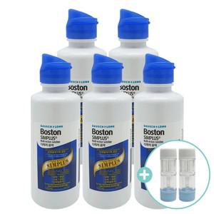 보스톤 심플러스 120ml x5개 + 하드렌즈케이스x2개 / 드림렌즈세척액