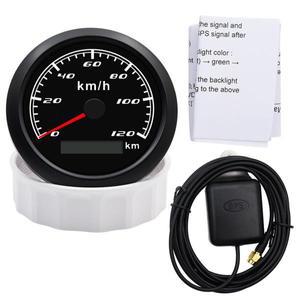 85MM GPS 속도계 7 색 백라이트 안테나 120 KM/H 주행 게이지 해양 요트 보트 자동차 액세서리