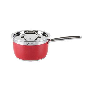 라리사 헤리티지 통5중 스텐 편수냄비 16cm 레드 W486, 1개