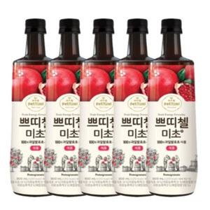 CJ제일제당 쁘띠첼 미초 석류 900ml 5개