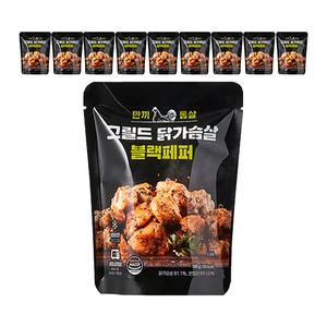 한끼통살 그릴드 닭가슴살 블랙페퍼 100g, 10개