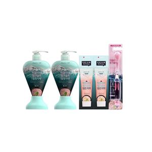 페리오 히말라야 핑크솔트 펌핑치약 아이스민트, 285g, 2개 + 아이스민트, 100g, 2개 + 칫솔 부드러운모, 1개 