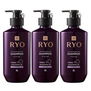 려 자양윤모 9EX 지성 두피용 샴푸 400ml 3개