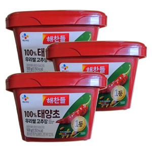 해찬들 우리쌀로만든 태양초 골드고추장 500G x 3개