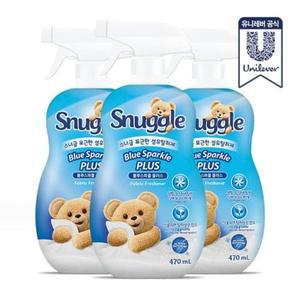 스너글 섬유탈취제 470ml 블루스파클 3개