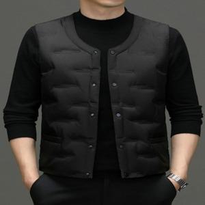 남성조끼 가을 겨울 남자 라운드 숏 패딩 조끼 캐주얼