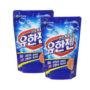 유한양행) 유한락스 유한젠 가루표백제 리필 1kg x2개 x1개(총2개)