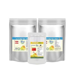식용구연산 오스트리아산 구연산 리필 1kg 2개 + 분말비타민C 100g 1개 특허청 상표 등록 제품