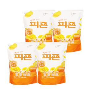 피죤 레귤러 피죤 옐로미모사 섬유유연제 리필 2100ml x4개