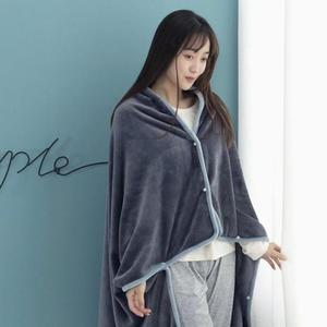 [OFK5PR8S]무릎담요 똑딱이단추 극세사 담요 100x150cm