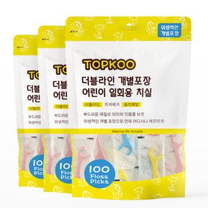 탑쿠 더블라인 개별포장 어린이 유아 아기 치실