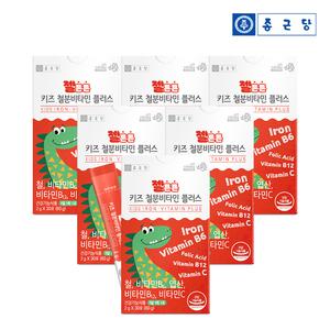 종근당 젤튼튼 키즈 철분 비타민 플러스 30포 6박스 / 성장기 어린이 철분제 비타민C 함유