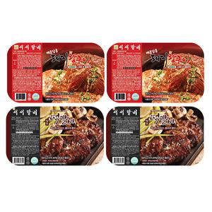 [서서갈비] 매콤달콤 양념왕구이600g x 2팩 + 육즙떡갈비 400g x 2팩