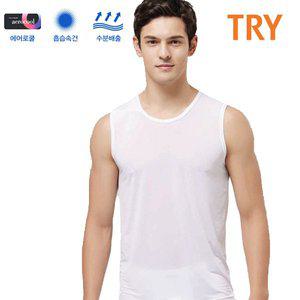 [365buy]TRY 에어로쿨 남성 쿨베이직 머슬 민소매 런닝셔츠