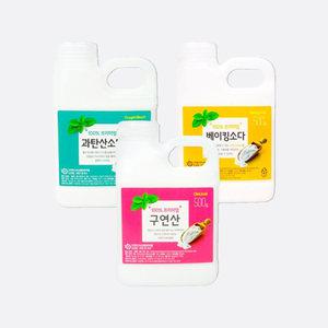 100% 감동 베이킹소다+과탄산소다+구연산 500g 3종세트