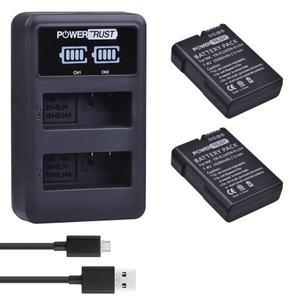 2pcs EN-EL14 배터리와 EL14a + LED 듀얼 USB 충전기 Nikon P7800 D5500