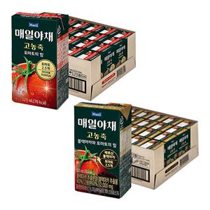 매일유업 매일야채 고농축 블랙마카와 토마토의 힘 125ml, 24개입, 1개 + 토마토의힘 125ml, 24개입, 1개