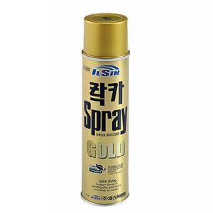 일신 락카 스프레이 420ml 금색