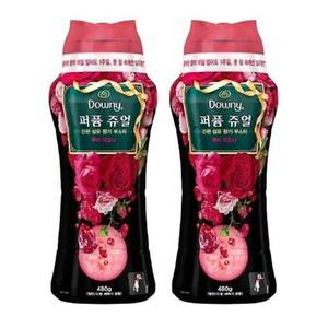 다우니 퍼퓸 쥬얼 루비 피오니 향기 부스터 480g 2개 오래 향기로운