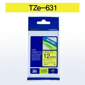 더 테이프카트리지 TZ631 12mm Yellow Bla 사무 기기 라벨 프린터 실 용지