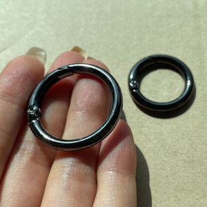 열쇠고리 오링 키링부자재 흑니켈 40mm