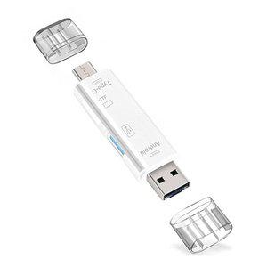 비즈 3in1 멀티 카드리더기 5핀 C타입 USB (화이트) (WFFRRBD)