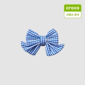 [크록스 본사] 레몬 블루 체크 리본 지비츠 10014616
