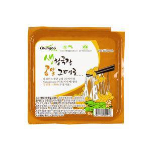 청보마을 생청국장 콩알그대로생으로 먹고 찌개용으로 먹고 국산대두 60g x 24팩입