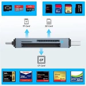 SKOWER 고속 C타입 카드 리더기, USB 3.0 마이크로 SD TF CF 카드, 메모리 플래시 드라이브 어댑터, OTG 카메라 노트북 휴대폰용
