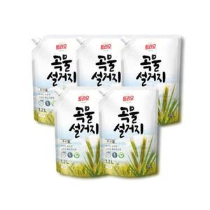 [기타]트리오 곡물설거지 리필 우리밀 1.2L x 5개