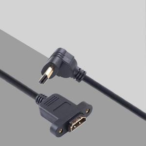 [JHP87Q60_51]HDMI 연장젠더 케이블 45cm M 하향꺾임 NA986