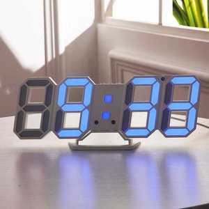 3D LED 디지털 벽 알람 날짜 자동 테이블 데스크탑 장식 스탠드 걸이식