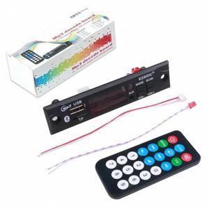 자동차 CD 블루투스 5.0 MP3 디코딩 보드 모듈 무선 USB WMA 음악 플레이어 TF 카드 슬롯 핸즈프리 제어 9V