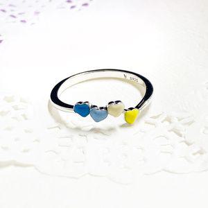 전체925실버반지 알알이예쁜색을 담은 하트 오픈링 화이트데이 선물 순은반지