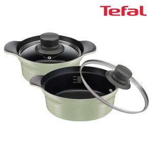 테팔 인덕션 티타늄 아로마 통주물 2종세트 (뚝배기 18cm + 전골냄비 24cm)