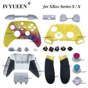 IVYUEEN-Xbox 시리즈 X S 컨트롤러 교체용 하우징 쉘 케이스 페이스 플레이트 커버 사이드 레일 RB LB RT L
