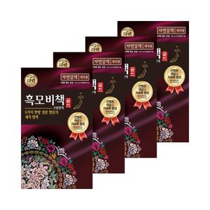 리엔 흑모비책 골드 염색약 90g_자연갈색 x 4개