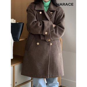 [헤레이스] 누빔안감 더블 울코트 YMSH24FW782_P378750076