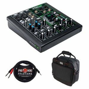 FX, 게이터 케이스 G-MIXerBAG-1212 믹서 백 및 스테레오 케이블 10' 번들이 내장된 맥키 ProFX6v3 6채널 사운드 강화