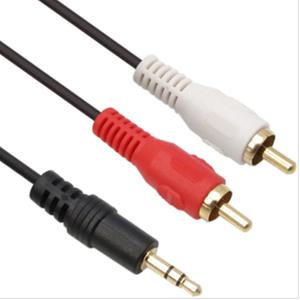 3.5AUX RCA2선변환 오디오잭 양쪽숫놈 컴포지트케이블 50CM