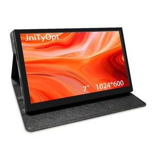 JNITYOPT 미니 모니터 7인치 디스플레이 정전식 터치스크린 HDMI LCD 1024 * 600 고해상도 라즈베리 파이 4 /3 모델 B /3B+ /BB 블랙 /바나나 파이, WINDOWS 10 /8.1 /8 /7용 컴퓨터 모니터로 작동
