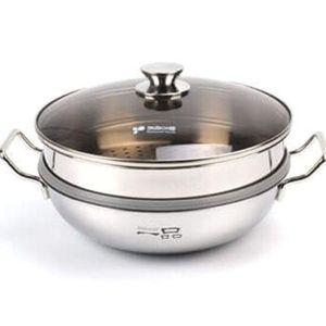스텐 찜기 찜냄비 인덕션 찜통 찜솥 스텐냄비 2단30c