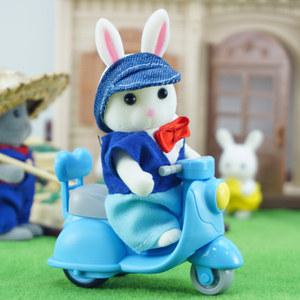 순록 동물 숲 가족 오토바이 1/12 인형집 미니어처 액세서리 코끼리 케이크 장식 소녀 생일 선물