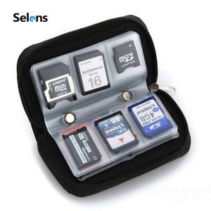 Selens SD SDHC MMC CF 마이크로 SD 메모리 카드 보관 휴대용 파우치 박스 케이스 거치대 보호대 지갑