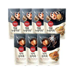 햇반죽 해물누룽지죽 420g x4개+낙지김치죽 420g x3개